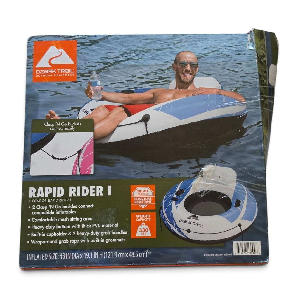 Ozark Trail Rapid Rider I Inflatable River Tube Float Open Box